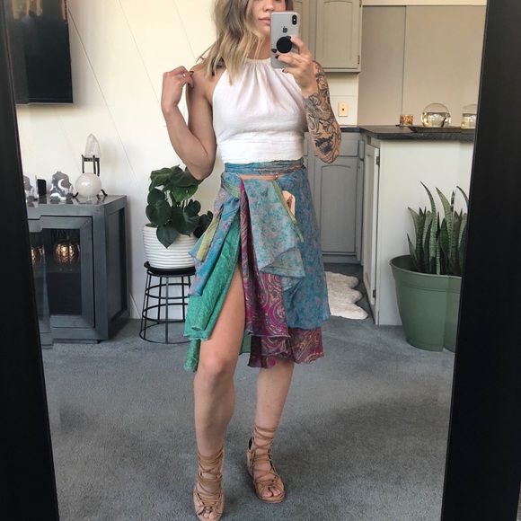 Kariza Dresses & Skirts - NWT Kariza Printed Multi-Wrap Skirt